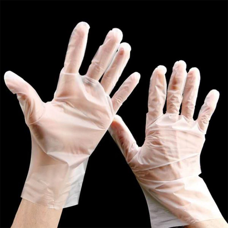 Industry or Food Grade 100PCS Box Pack Powder Free Transparent Clear Color Disposable CPE Cast Poly Gloves