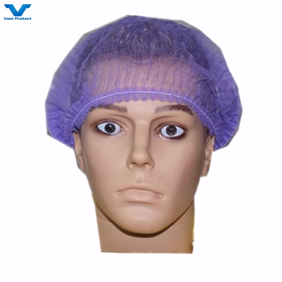 Berretto monouso in tessuto non tessuto/Clip/Bouffant PP10GSM/12GSM con elastico doppio/singolo