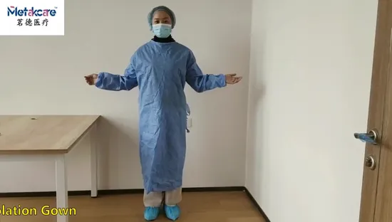 Il paziente odontoiatrico del medico/l'operazione del ciclo del pollice/protettivo/esame/visitatore/SMS/CPE/PP/sterile frega l'abito medico/ospedale/chirurgo/chirurgico/isolamento non tessuto eliminabile