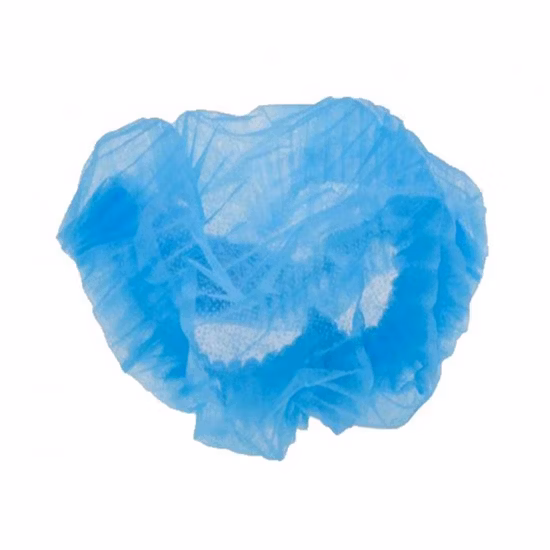 Non tessuto/SMS/PP/Rotondo/Crimped/Pieghettato/Striscia/Cappuccio per mop con clip usa e getta PE Bouffant Shower Bathing Hotel Cap